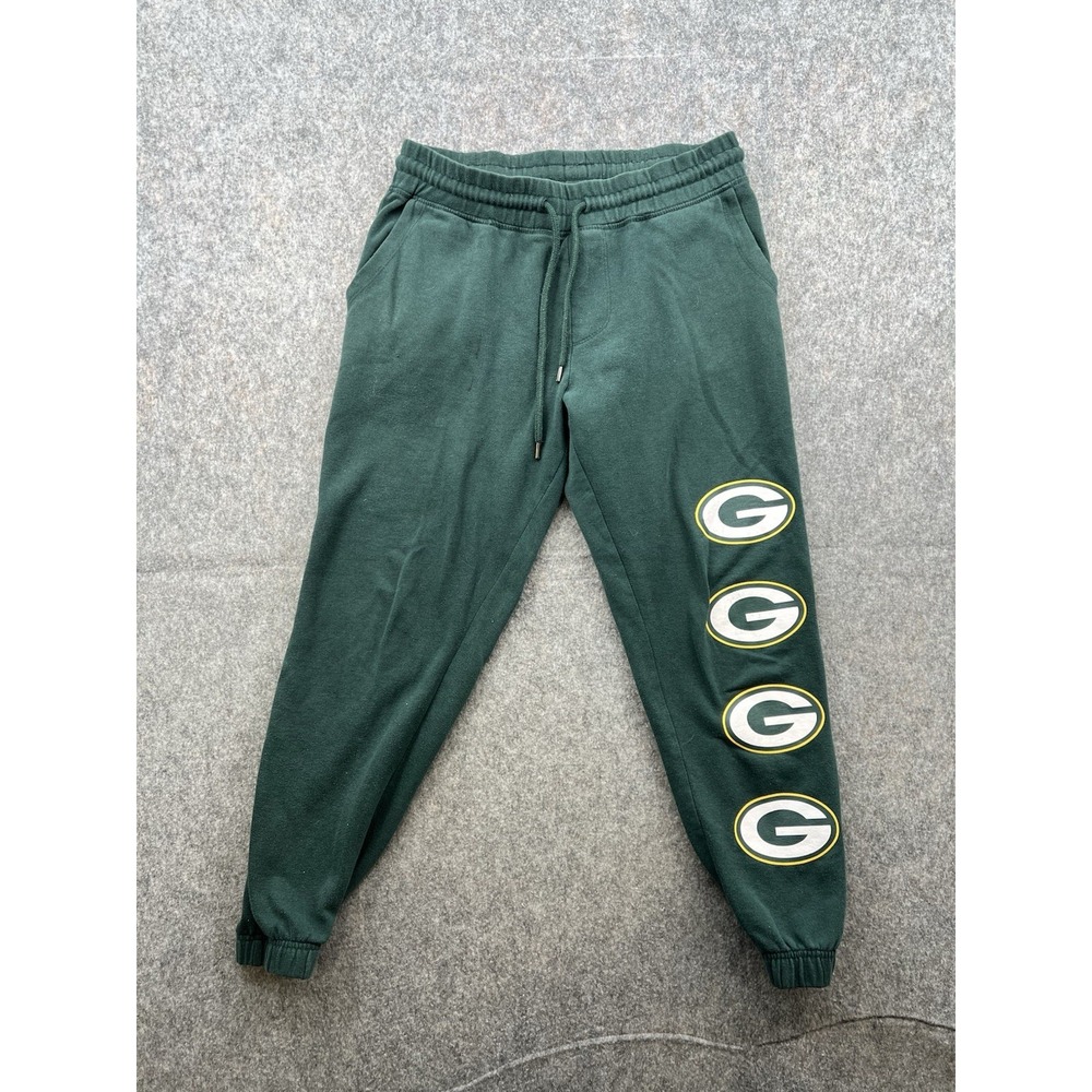 NFL Team Apparel Green Bay Packers Green Jogger Sweatpants Mens Size M